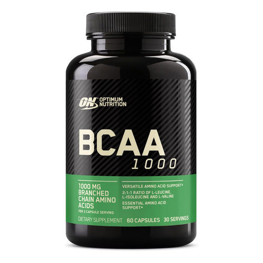 Optimum Nutrition Instantized BCAA Capsules, Keto Friendly Branched Chain Essential Amino Acids, 1000mg, 60 Count